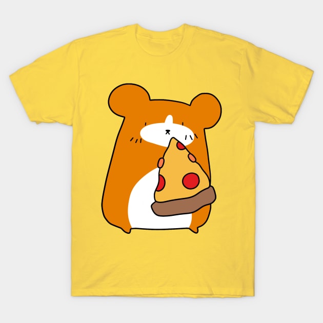 Hamster with Pizza T-Shirt by saradaboru